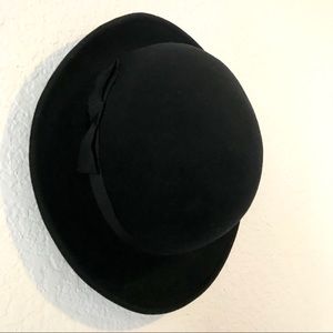 Black Wool Felt Bowler Hat